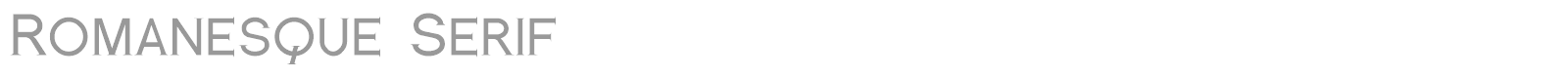 Romanesque Serif font preview